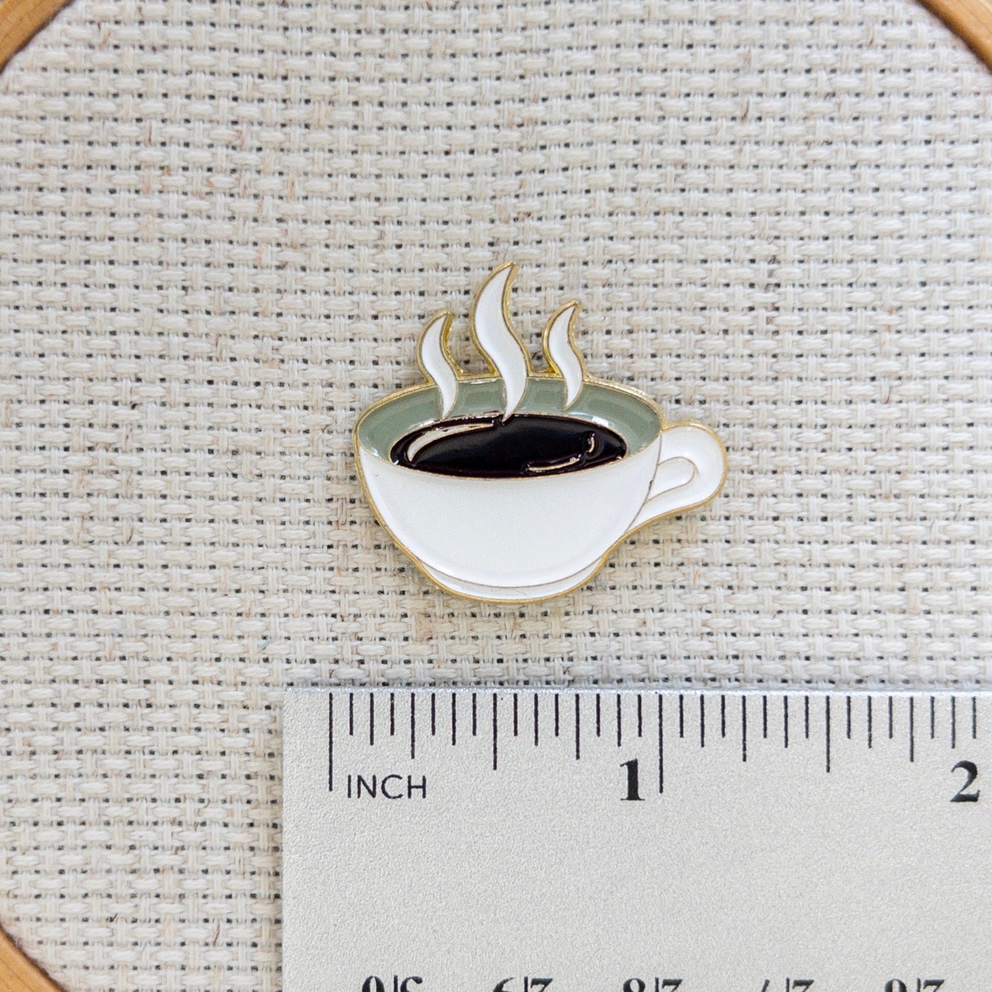 Cup of Coffee Magnetic Enamel Needle Minder