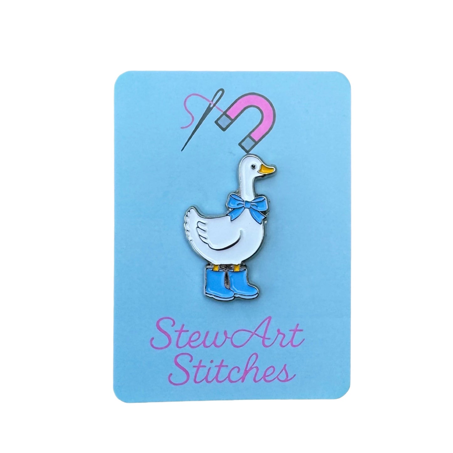 Duck with Blue Boots Needle Minder