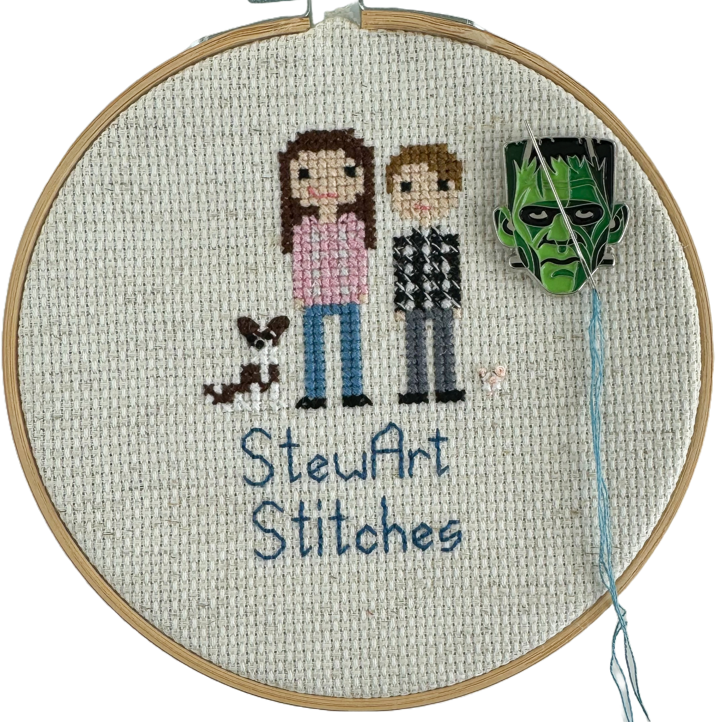 Frankenstein's Monster Enamel Needle Minder