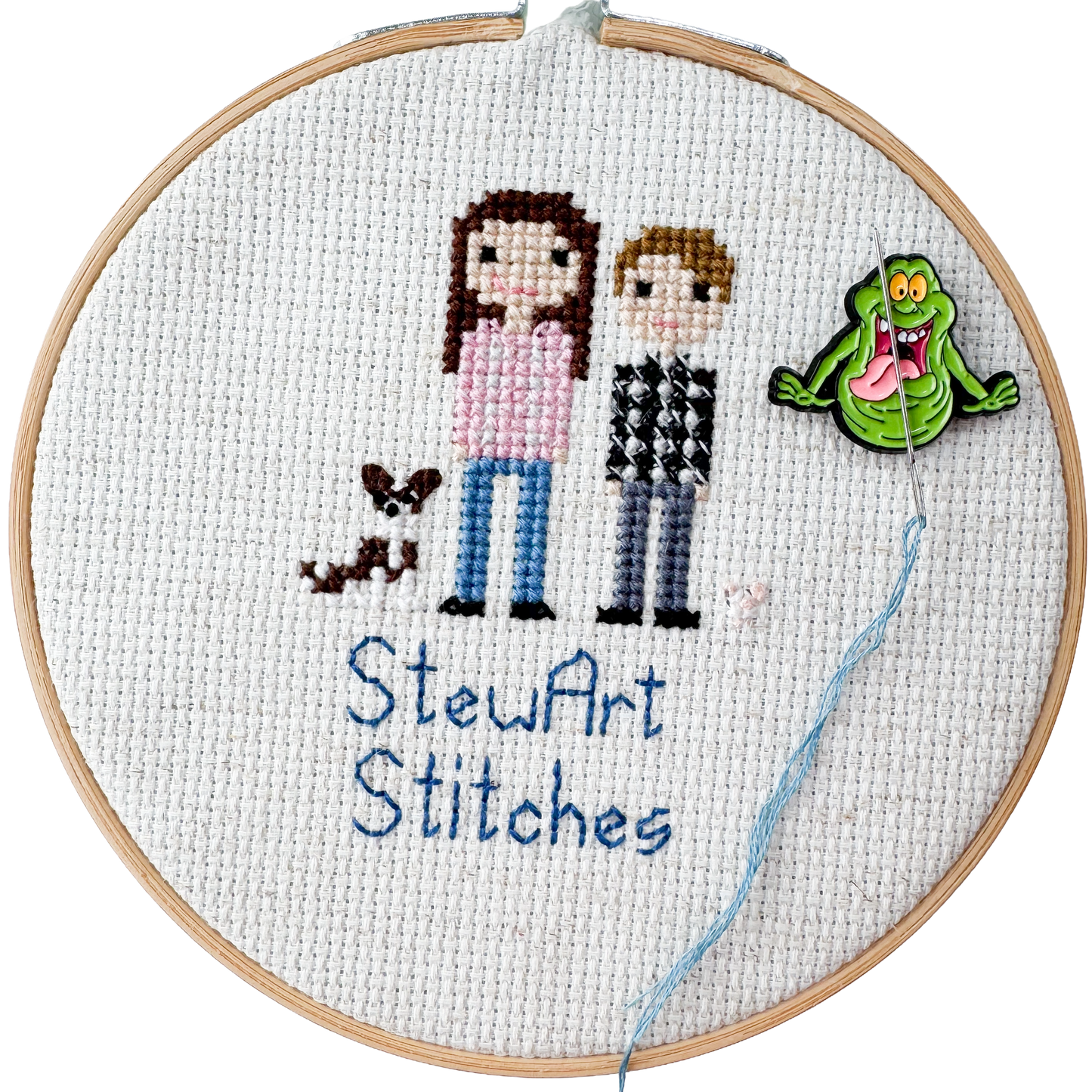 Green Ghost Enamel Needle Minder