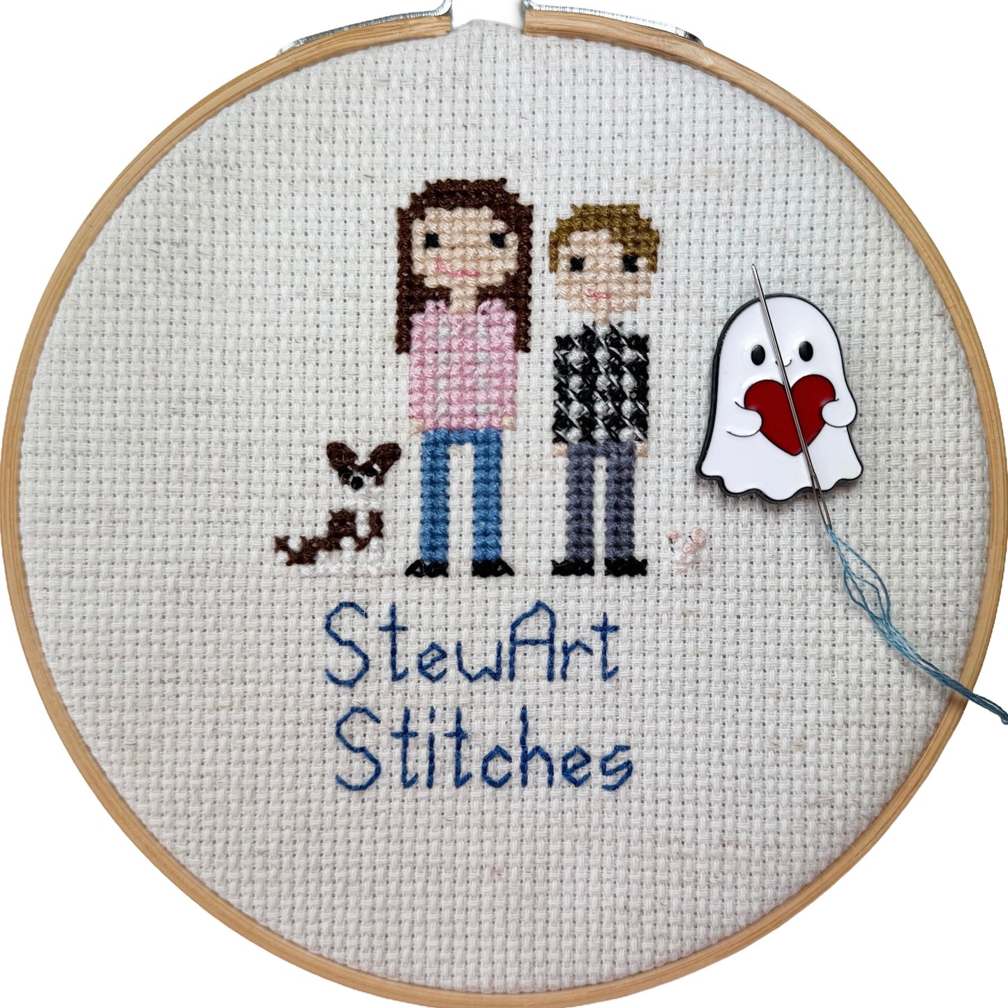 Heart Ghost Enamel Needle Minder