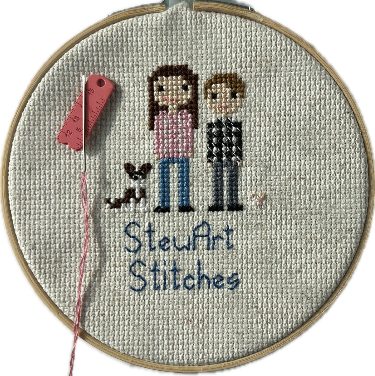 Pink Measuring Tape Enamel Needle Minder