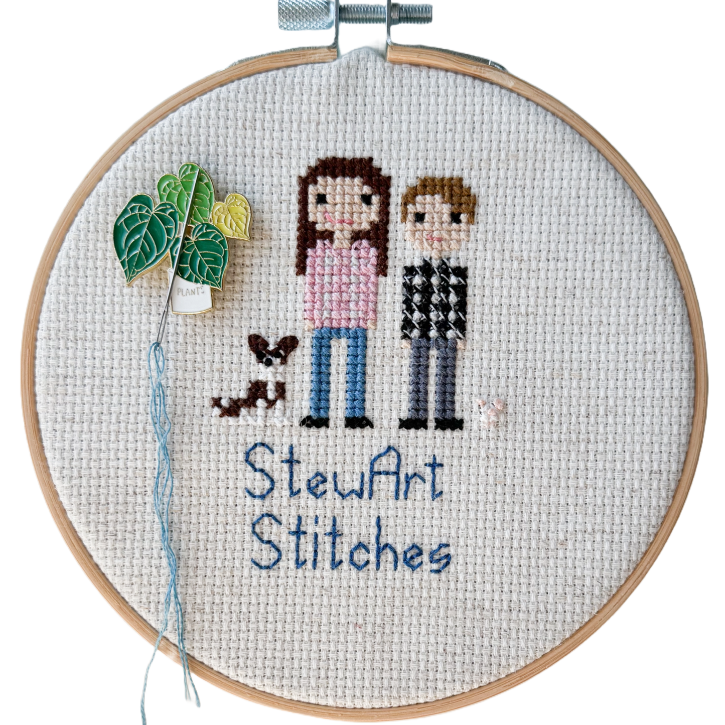 Potted House Plant Enamel Needle Minder