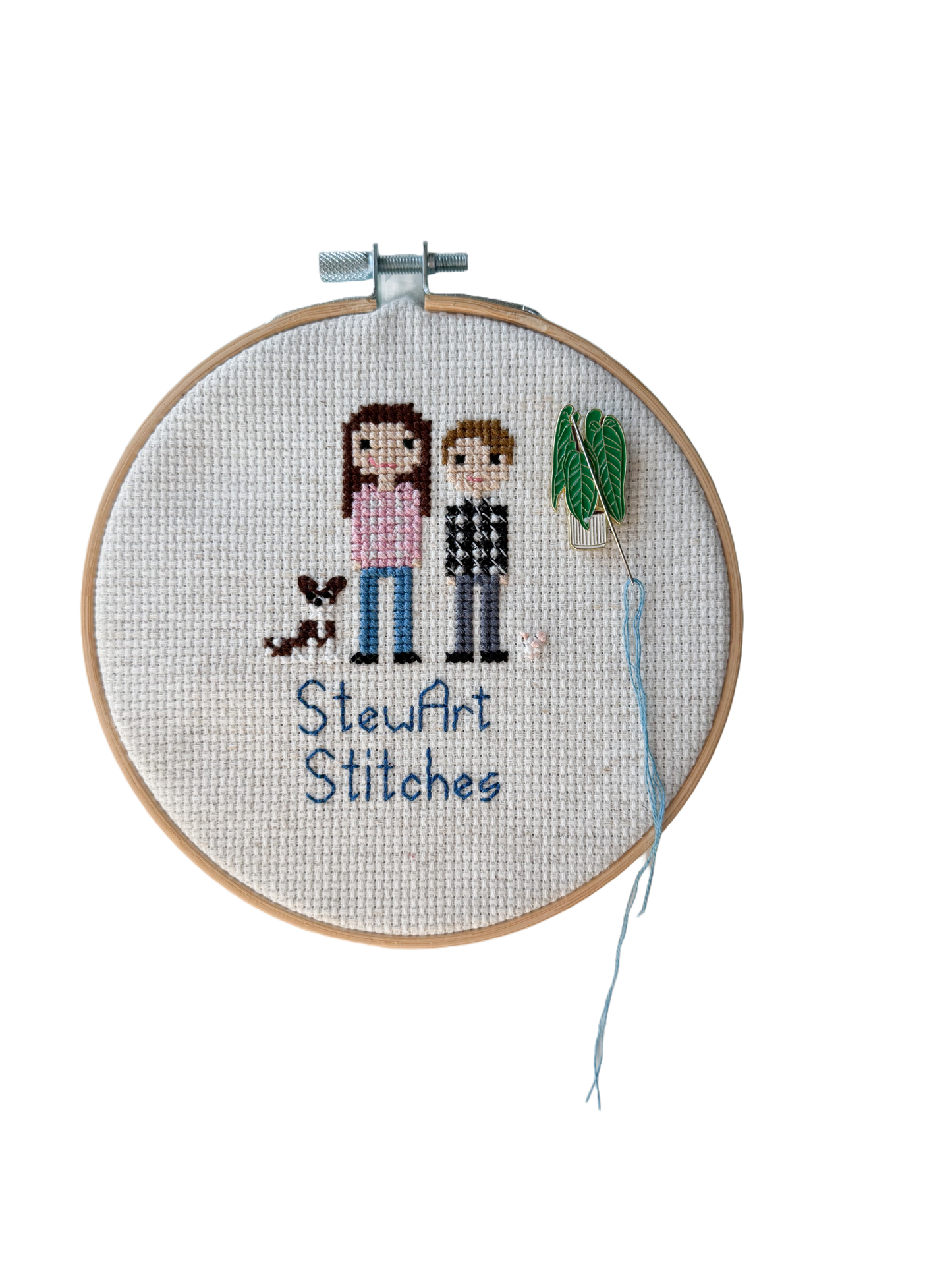 Potted House Plant Enamel Needle Minder