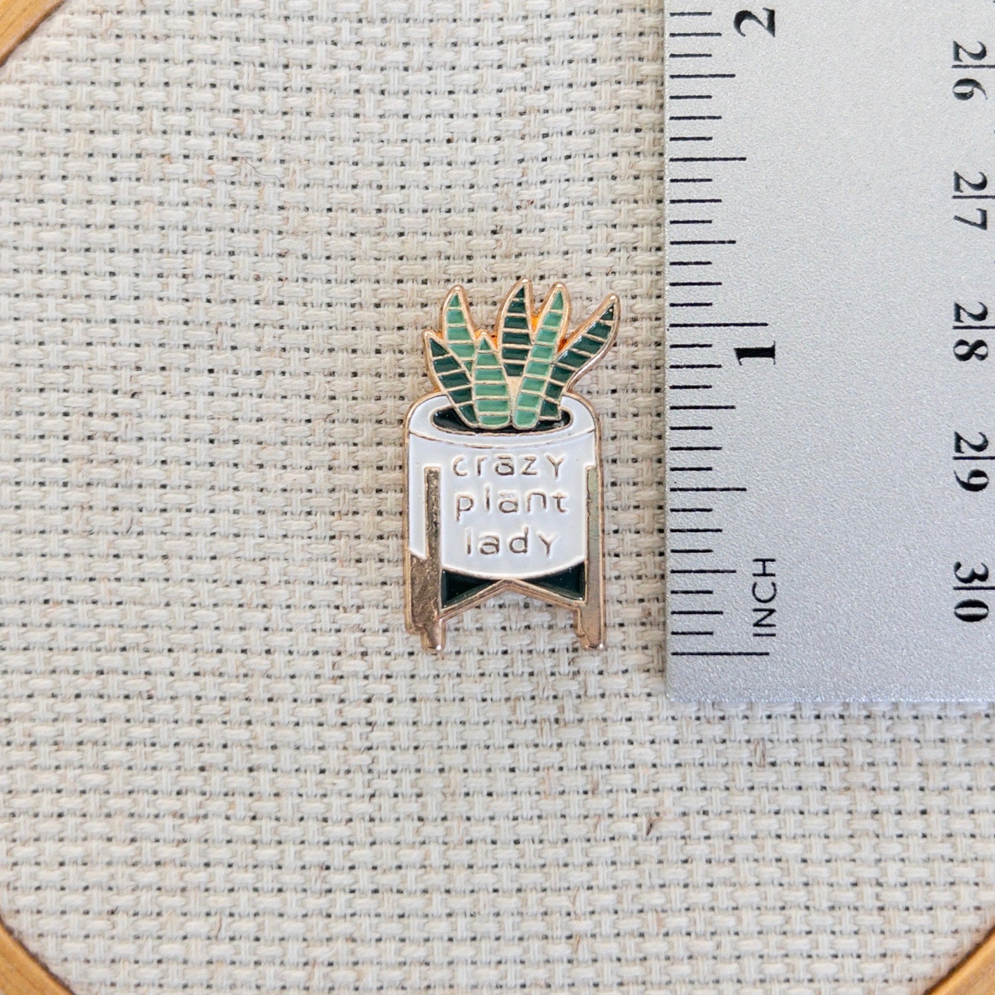 Potted House Plant Enamel Needle Minder