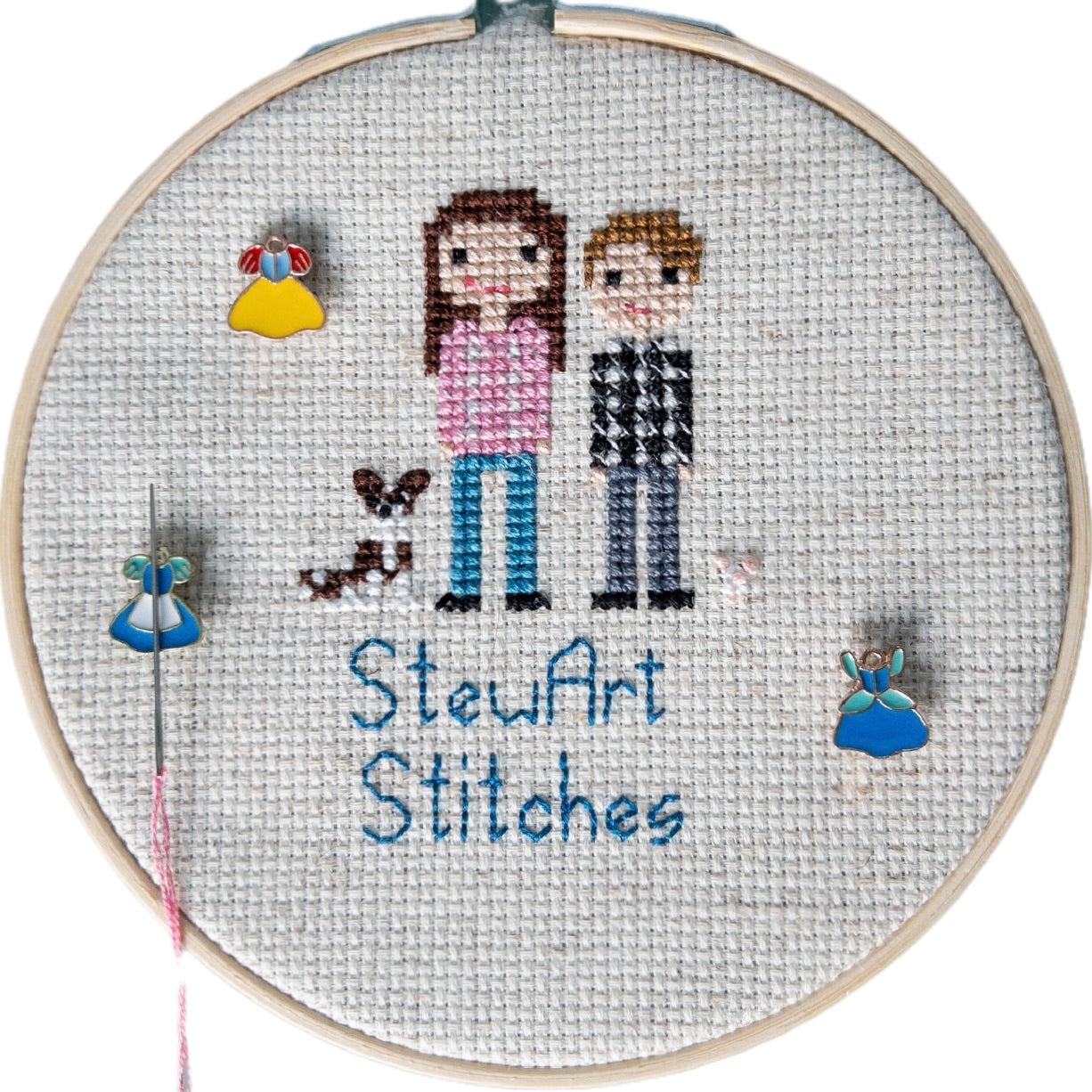 Set of 3 Princess Dresses enamel magnetic needle minders