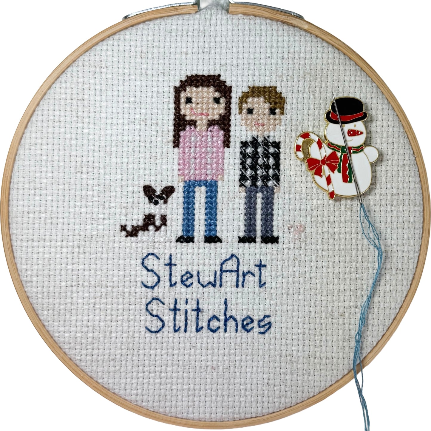 snowman magnetic enamel needle minder