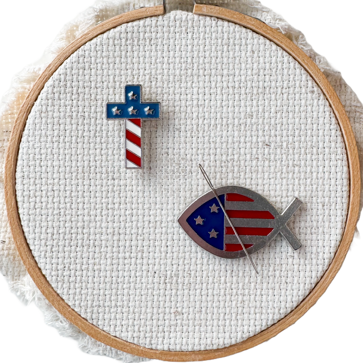 American Flag Magnetic Enamel Needle Minder