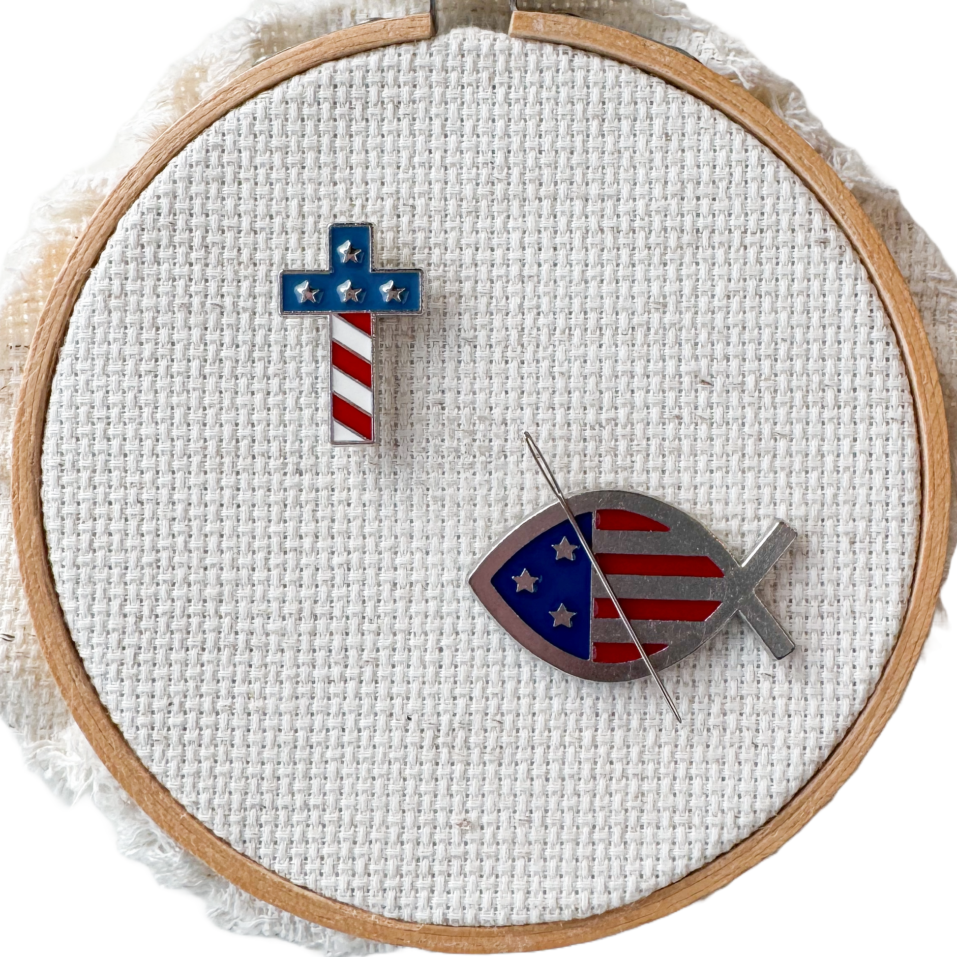 American Flag Magnetic Enamel Needle Minder