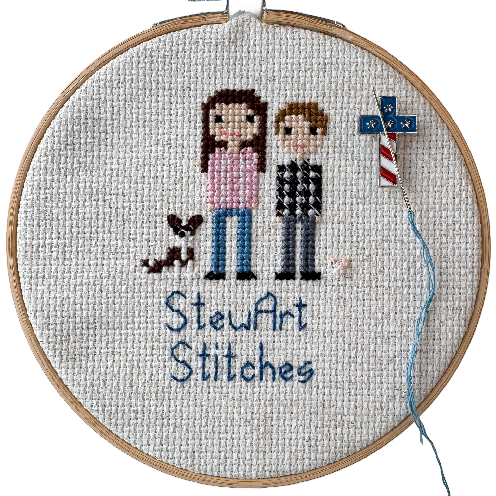 American Flag Magnetic Enamel Needle Minder