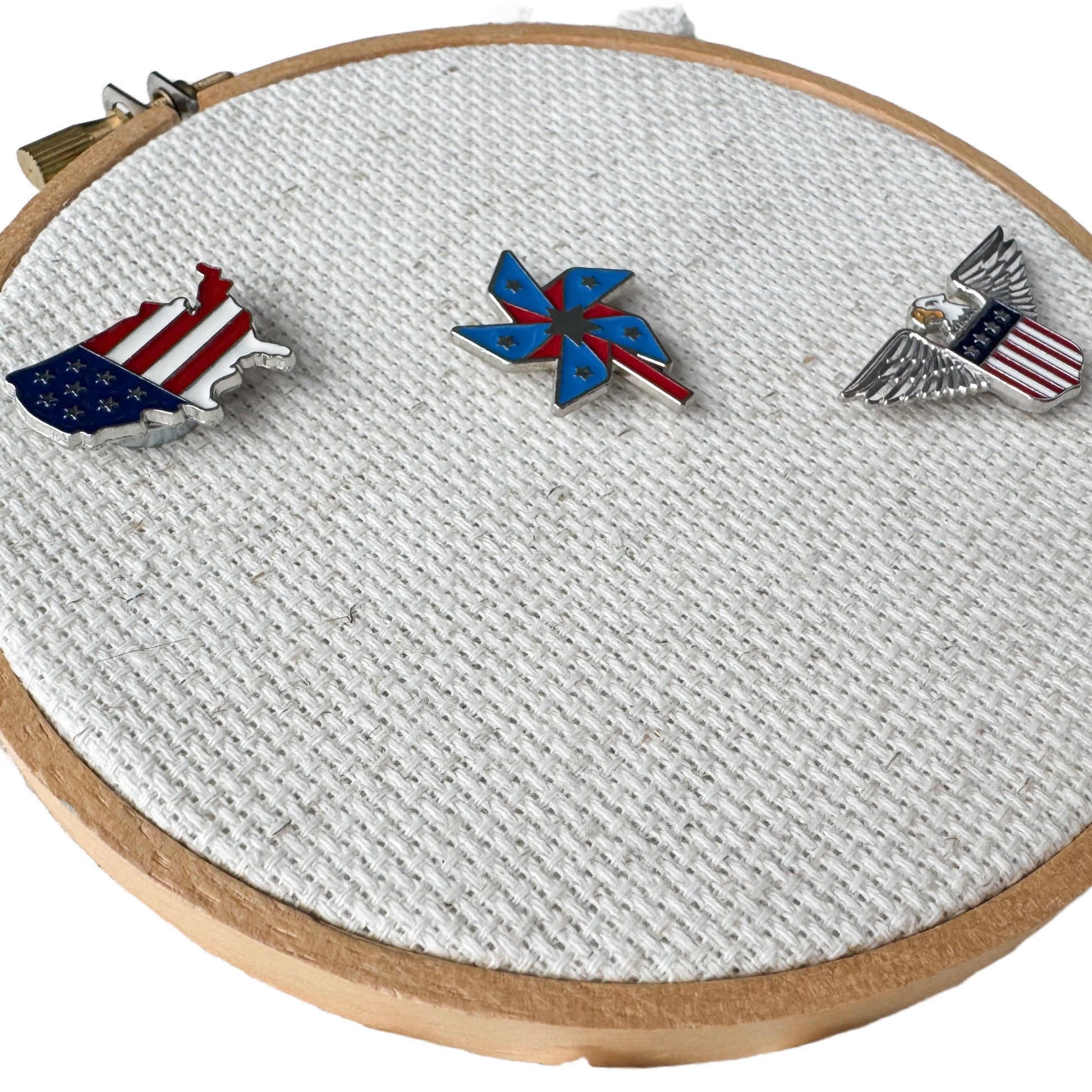 American Flag Magnetic Enamel Needle Minders