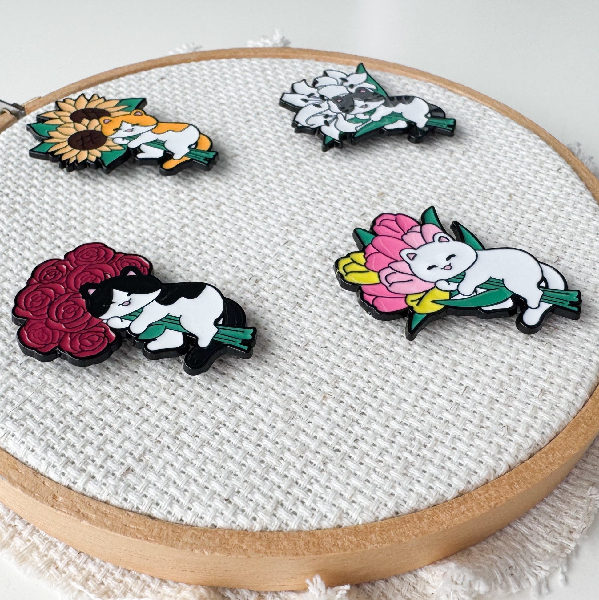 Cat Magnetic Enamel Needle Minder