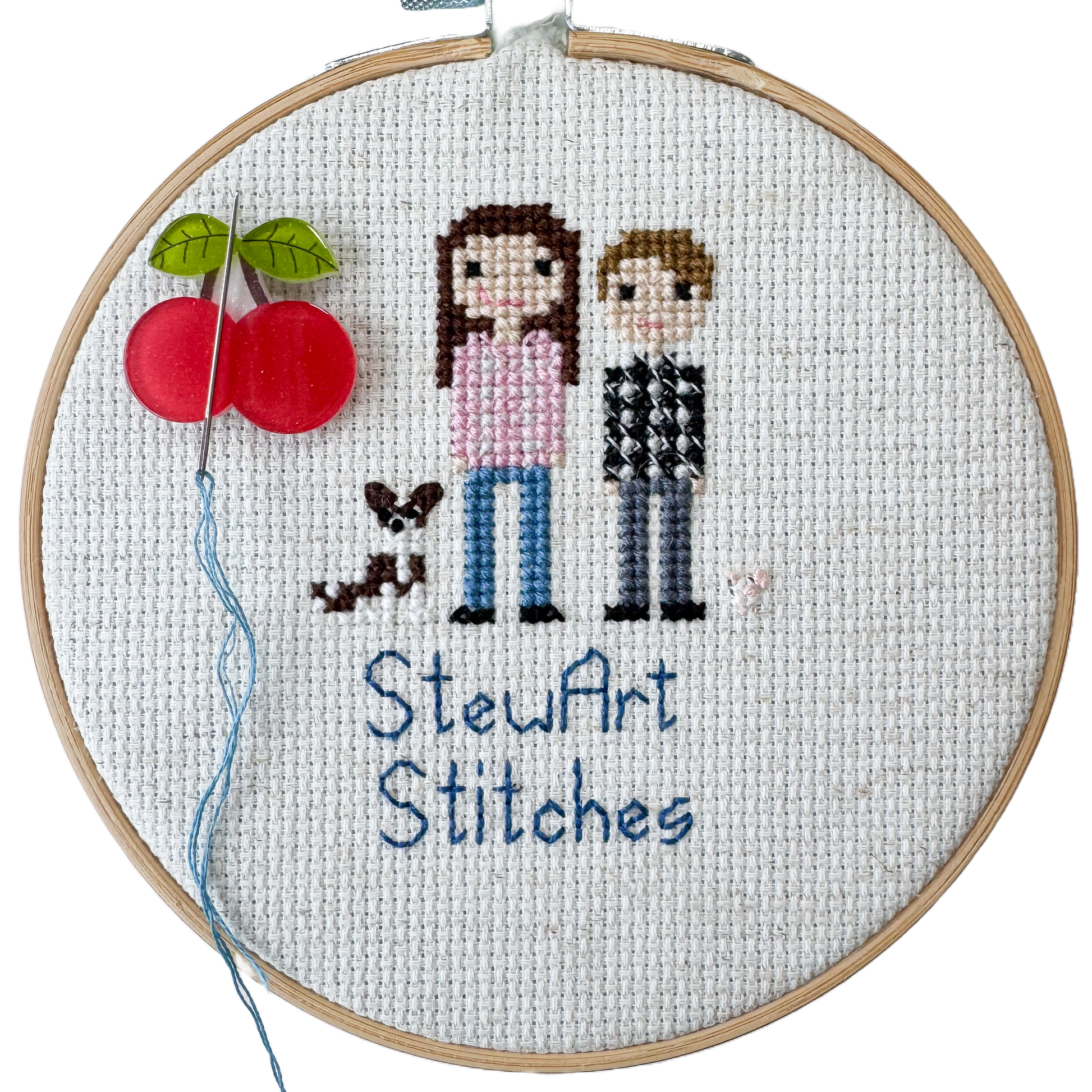 Cherry Acrylic Enamel Needle Minder