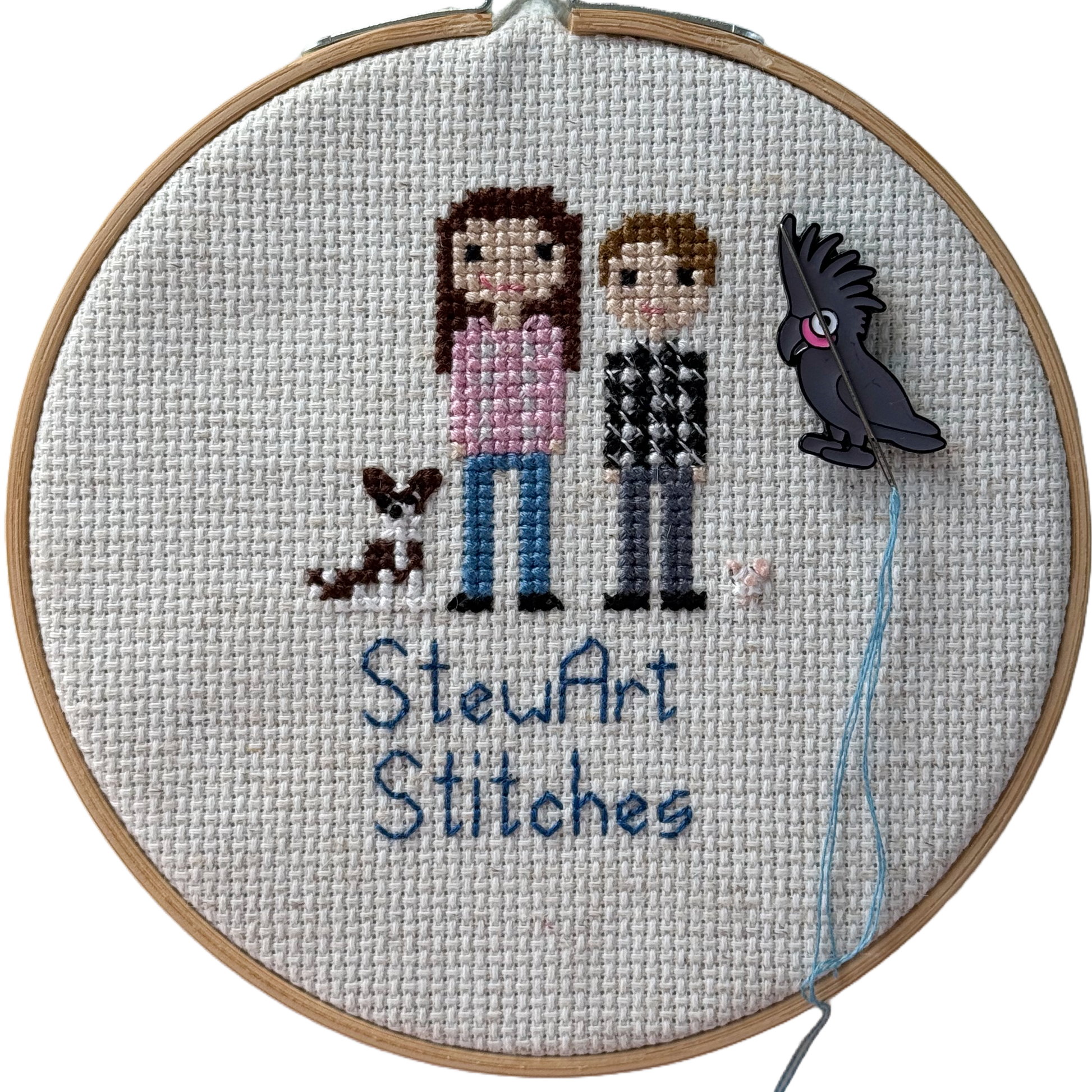 Cockatoo Enamel Needle Minder