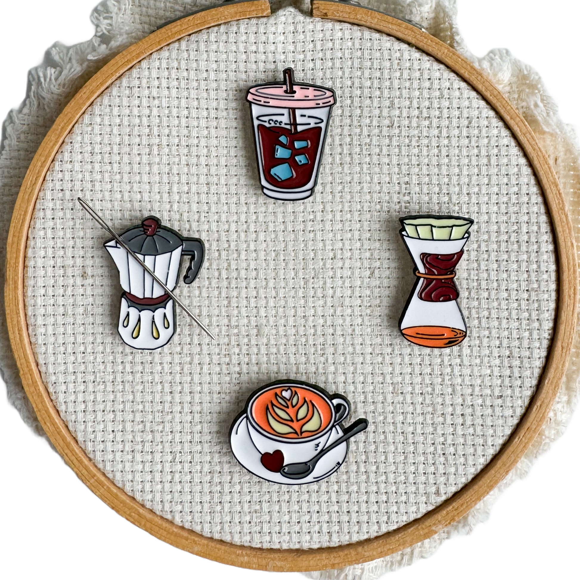 Coffee Magnetic Enamel Needle Minder