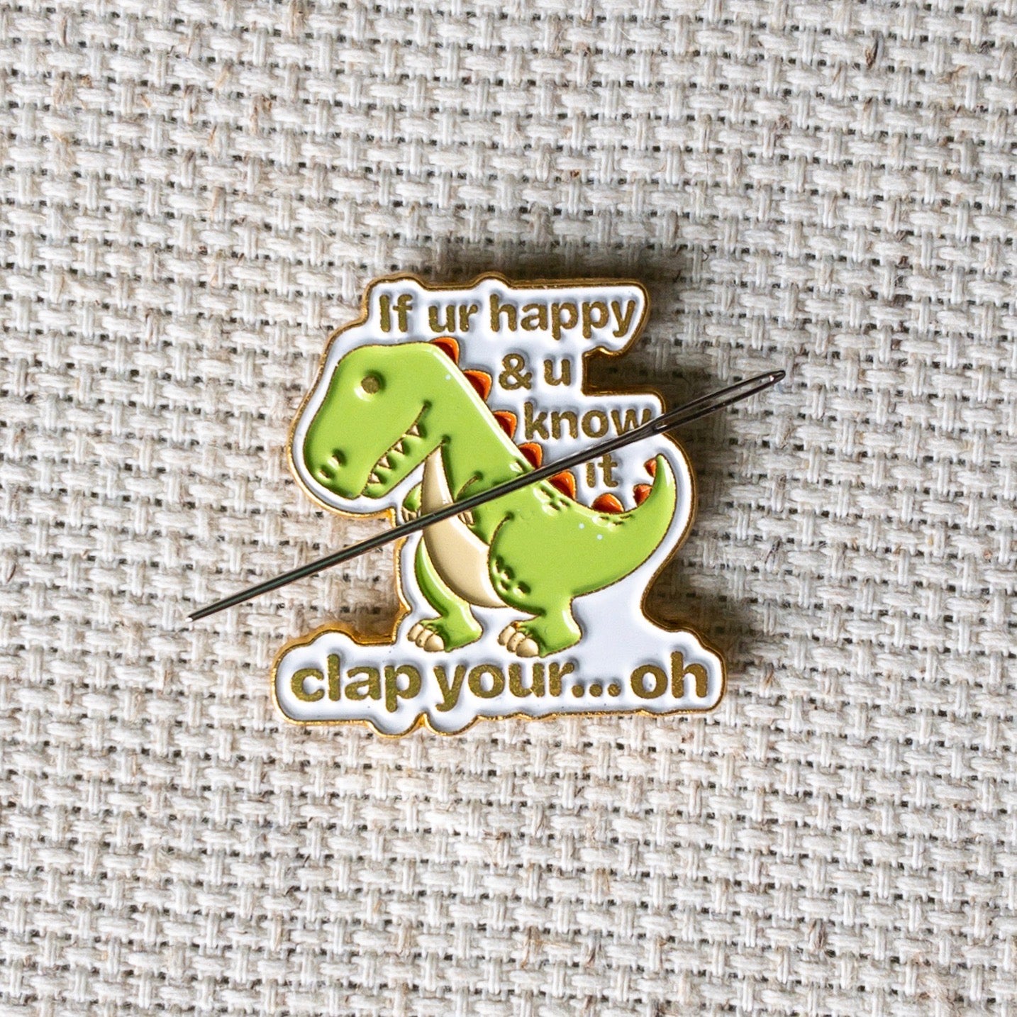 Dinosaur Enamel Needle Minder