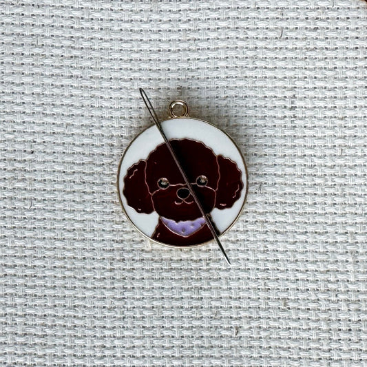 Dog Enamel Needle Minder