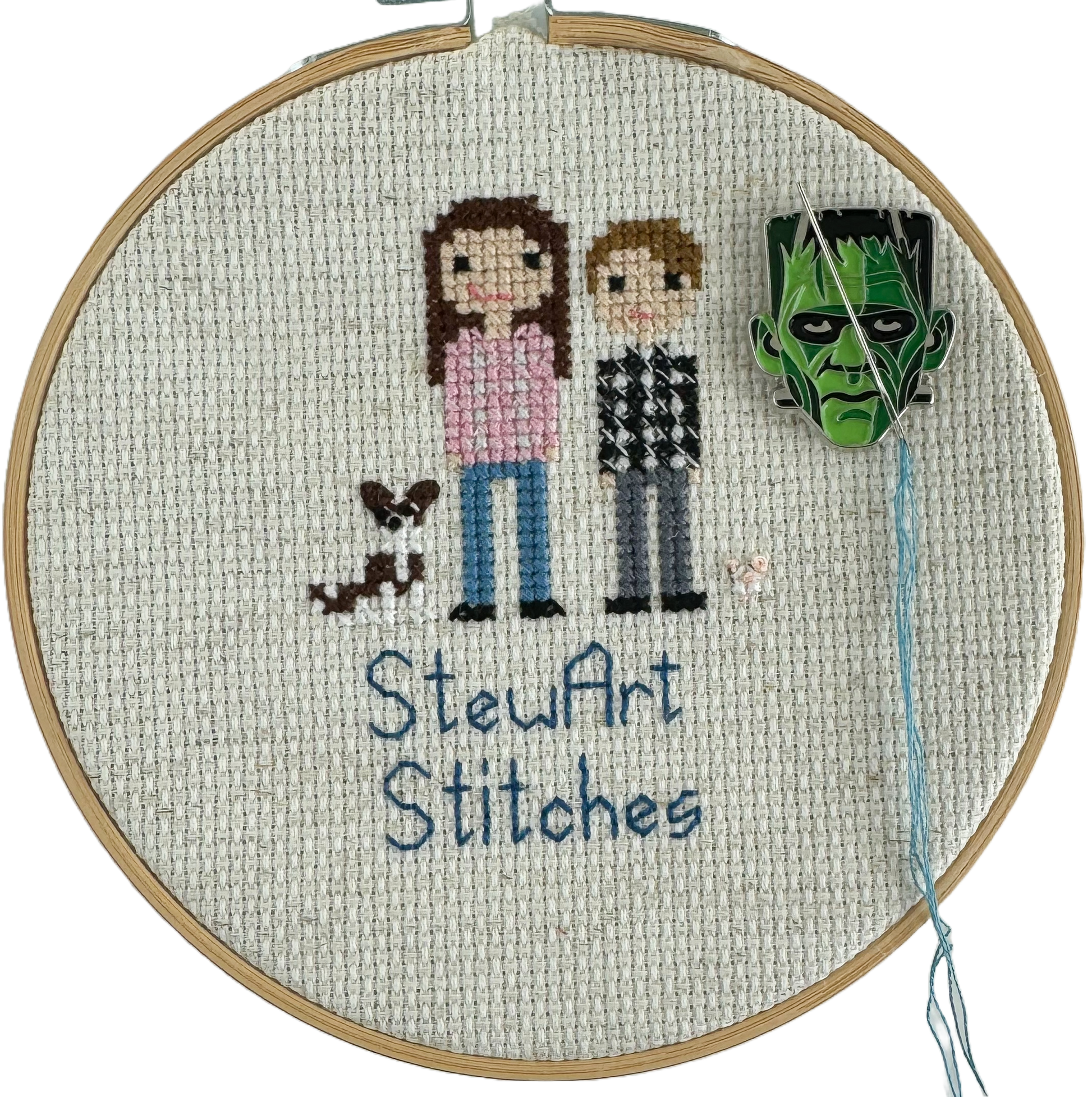 Frankenstein's Monster Enamel Needle Minder