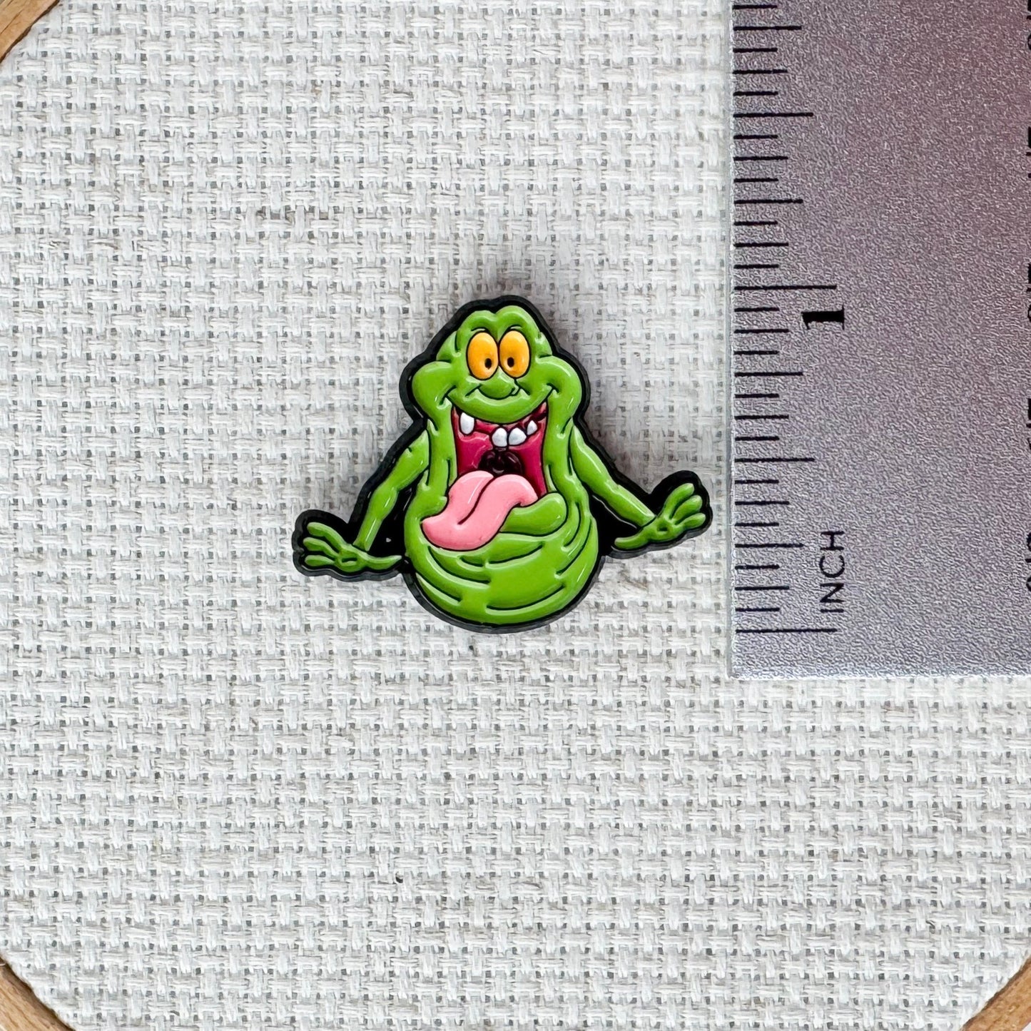 Green Ghost  Enamel Needle Minder