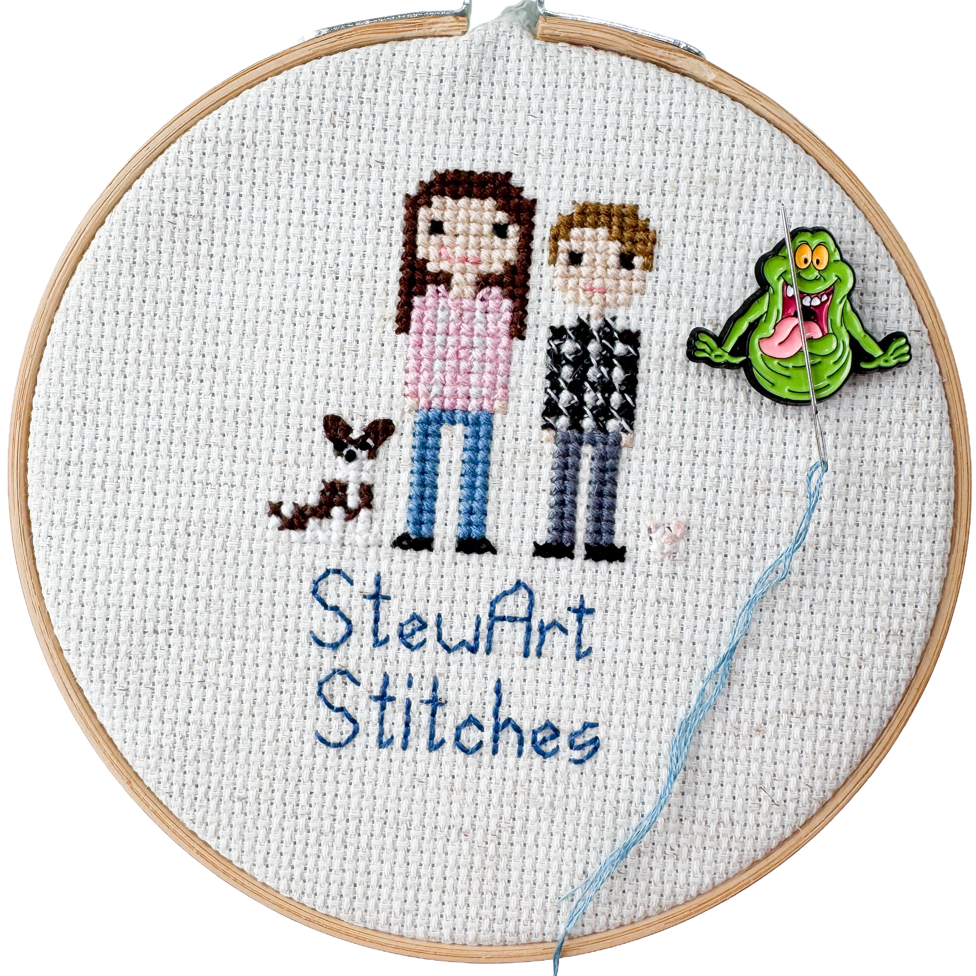 Green Ghost  Enamel Needle Minder