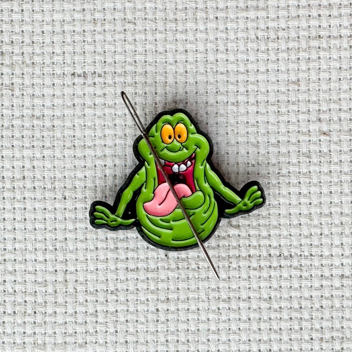 Green Ghost  Enamel Needle Minder