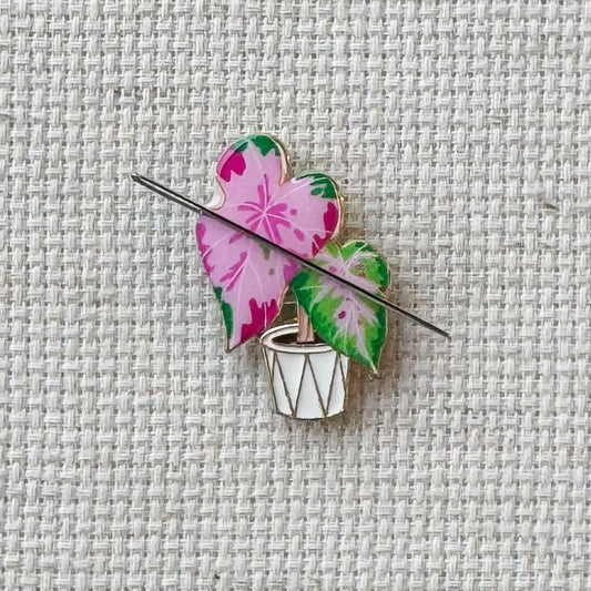 Potted House Plant Enamel Needle Minder