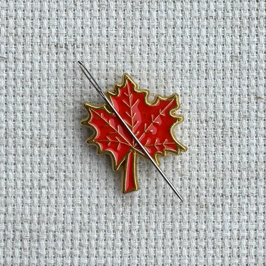 Fall Leaf Enamel Needle Minder