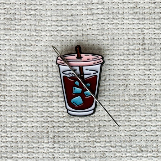 Ice Coffee Magnetic Enamel Needle Minder