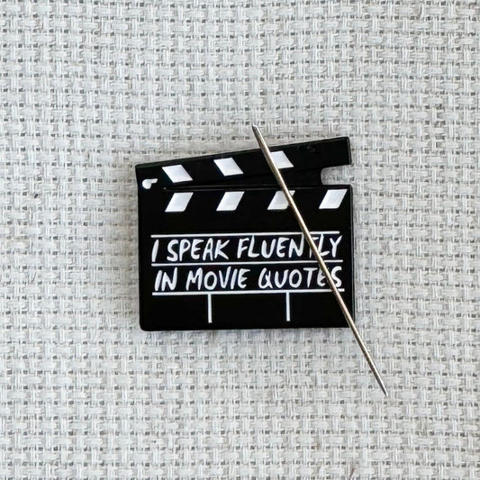 Movie Clapboard Enamel Needle Minder