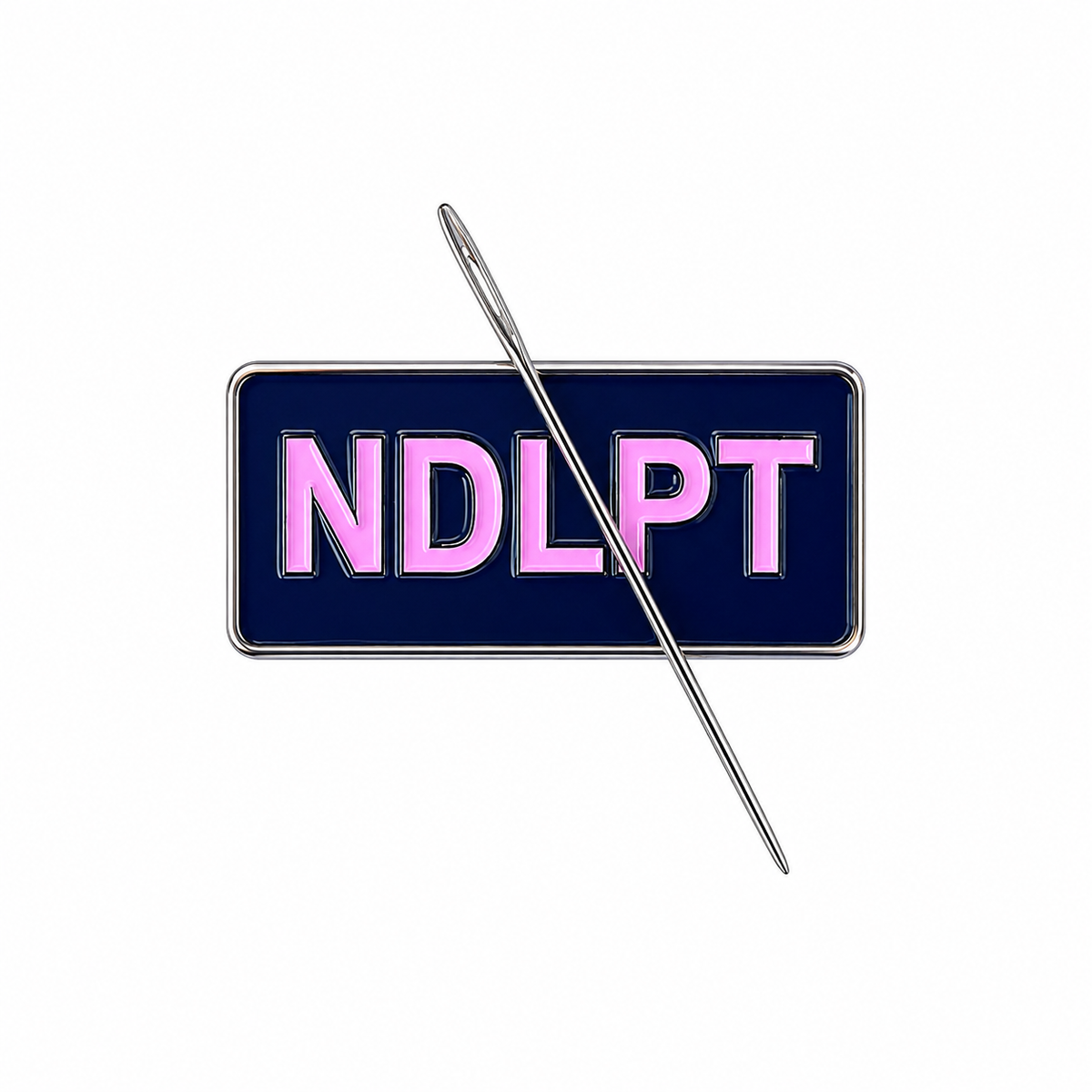 NDLPT magnetic enamel needle minder for needlepoint, cross stitch, embroidery and sewing projects.
