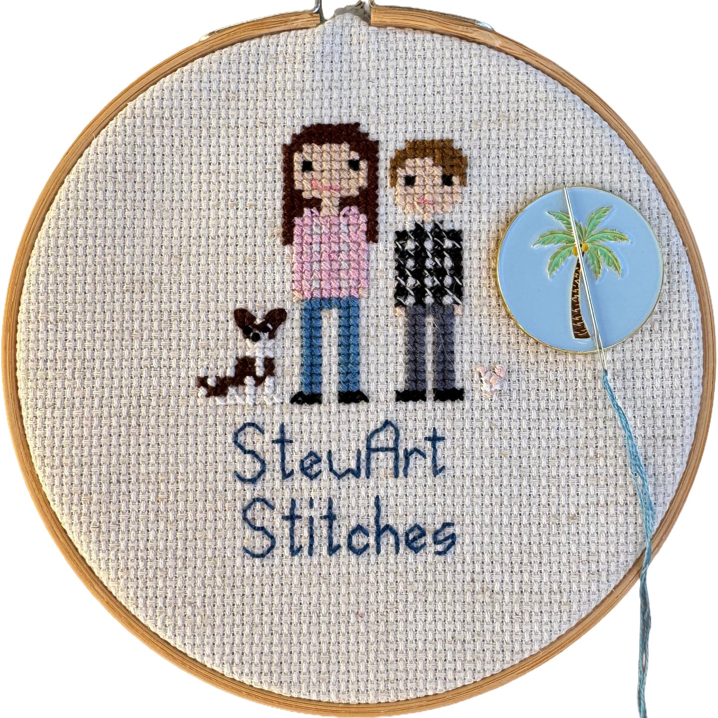 Palm Tree Blue Needle Minder