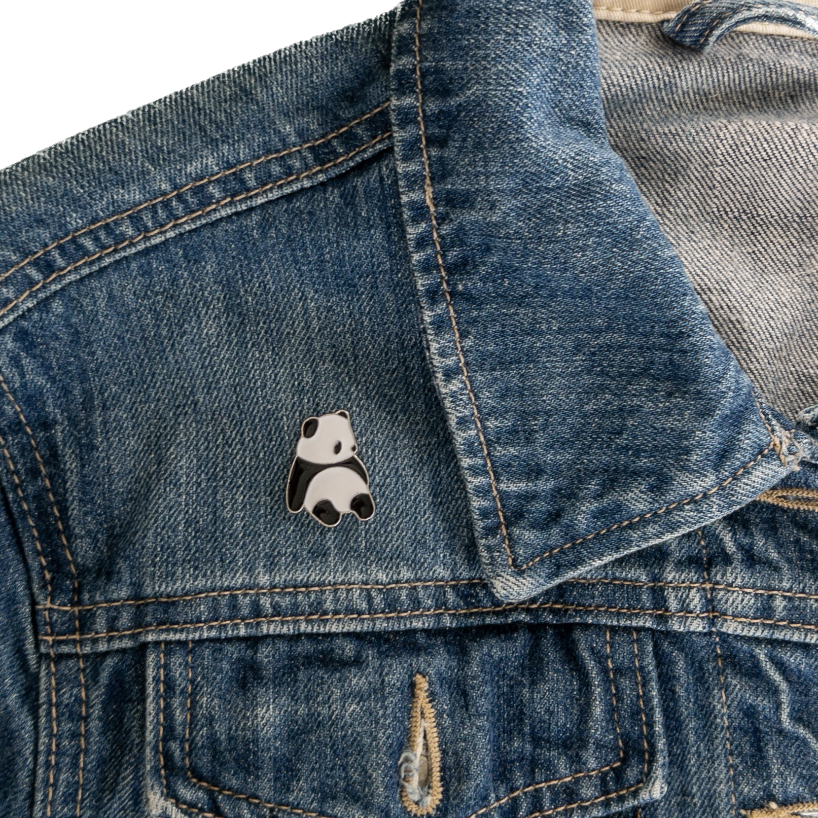 Panda Bear Enamel Needle Minder
