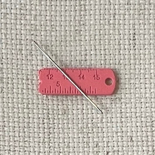 Pink Measuring Tape Enamel Needle Minder