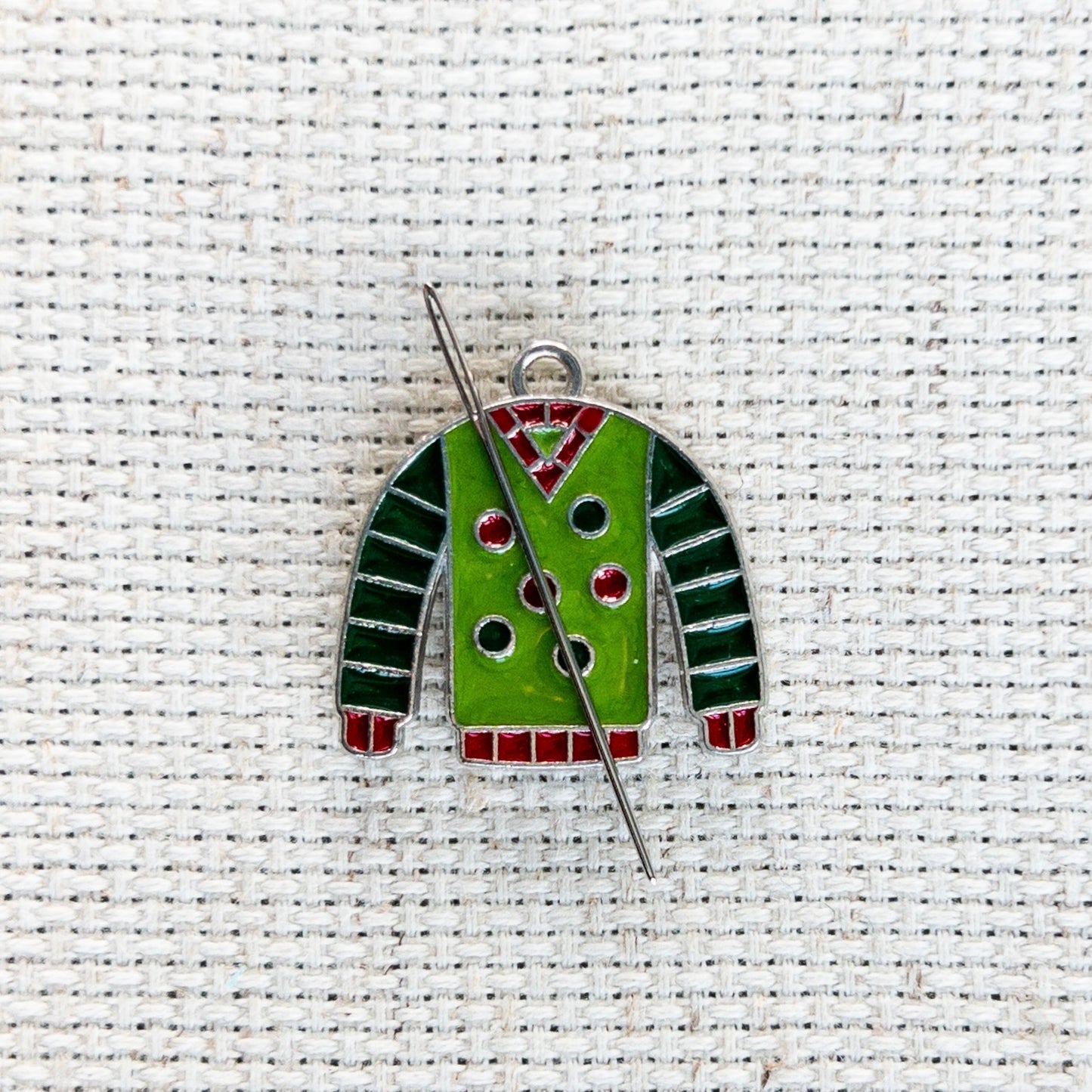 Polka Dot Sweater Enamel Needle Minder