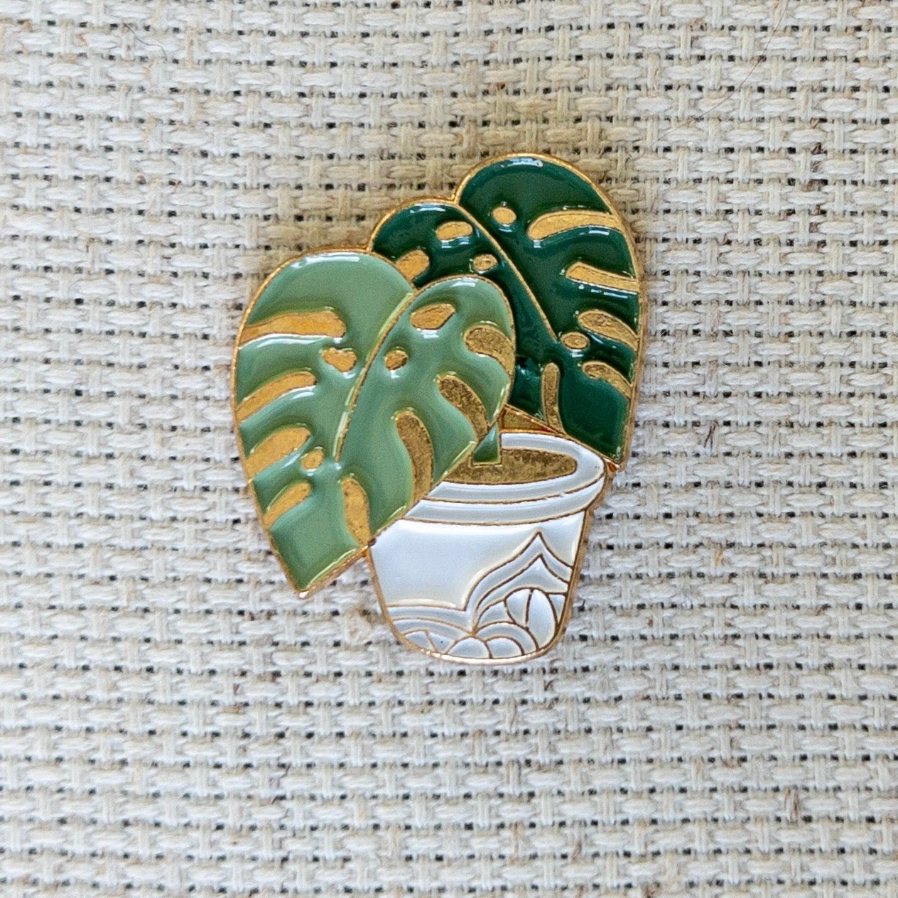 Potted House Plant Enamel Needle Minder