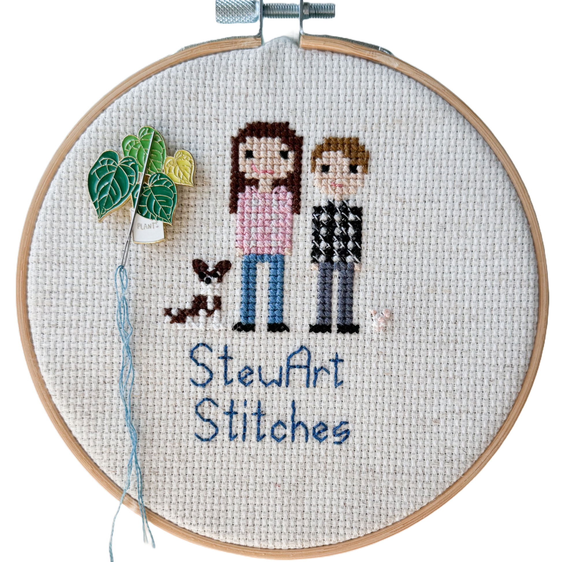 Potted House Plant Enamel Needle Minder