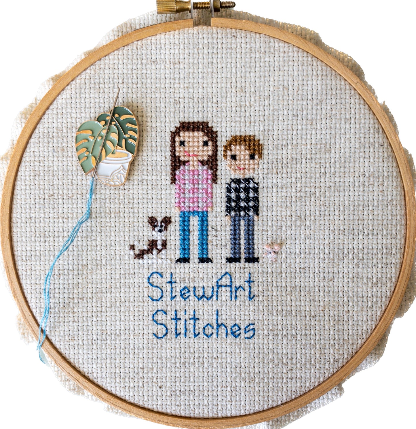 Potted House Plant Enamel Needle Minder