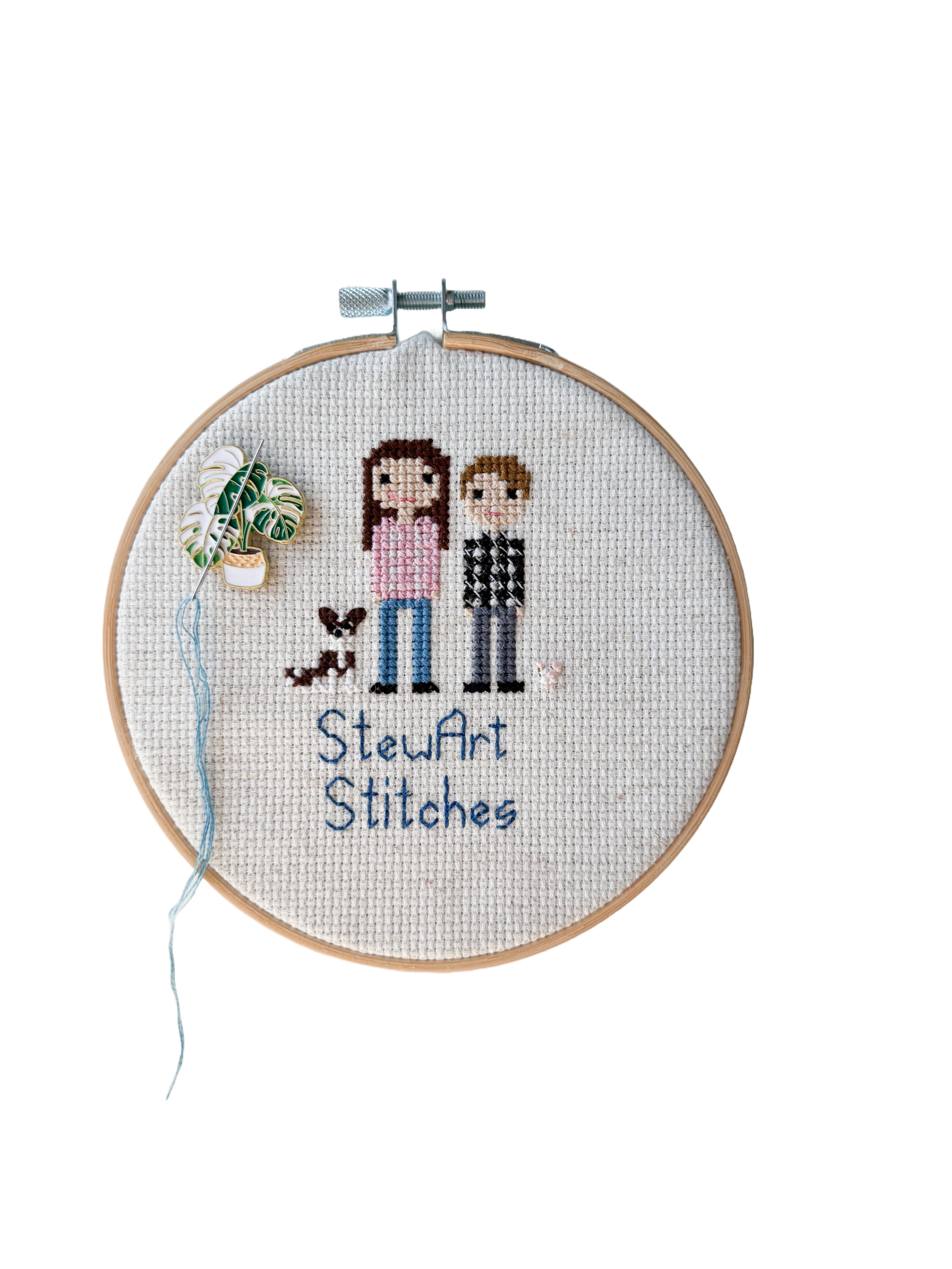 Potted House Plant Enamel Needle Minder