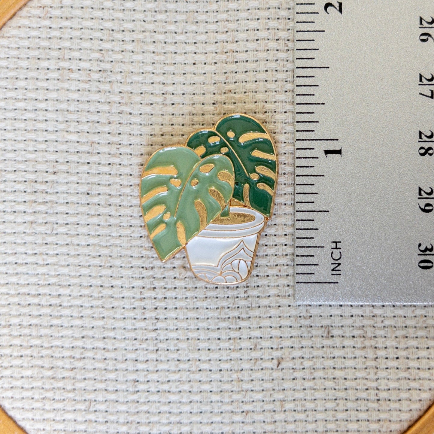 Potted House Plant Enamel Needle Minder