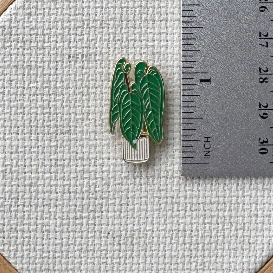 Potted House Plant Enamel Needle Minder