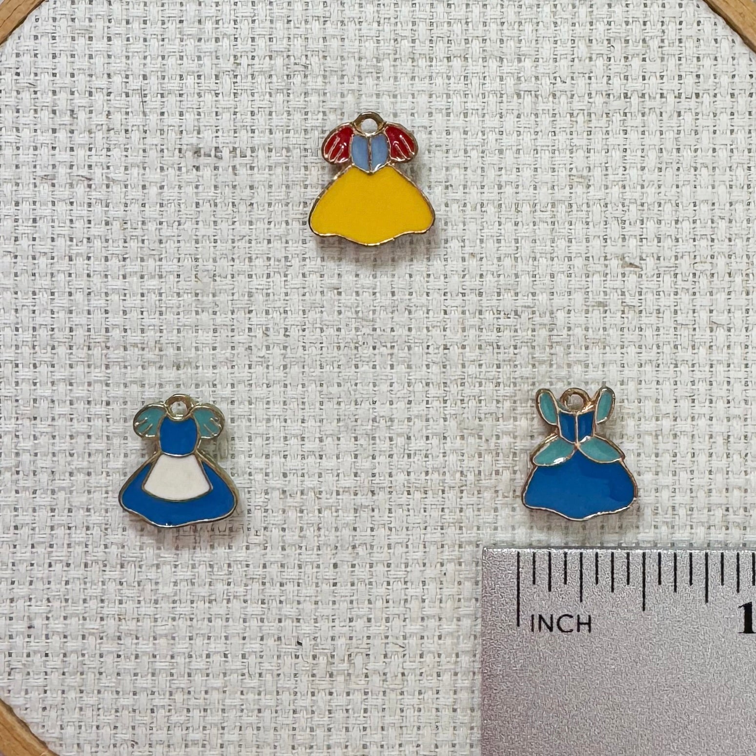 Set of 3 Princess Dresses enamel magnetic needle minders