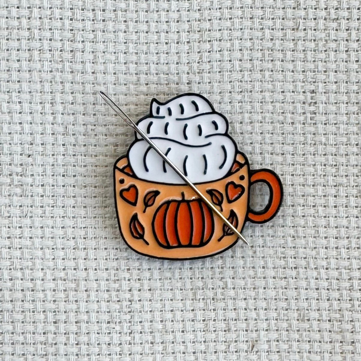  Pumpkin Spice Latte Magnetic Enamel Needle Minder 