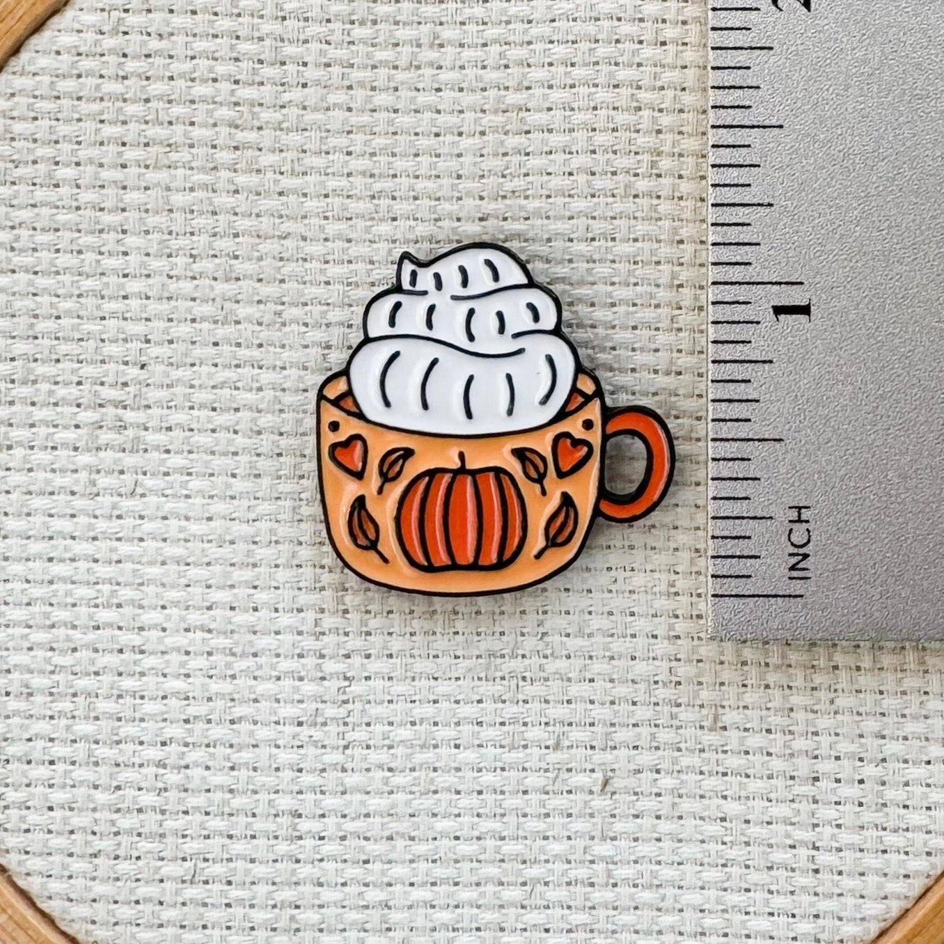  Pumpkin Spice Latte Magnetic Enamel Needle Minder 