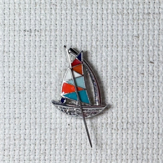 Sail Boat Enamel Needle Minder