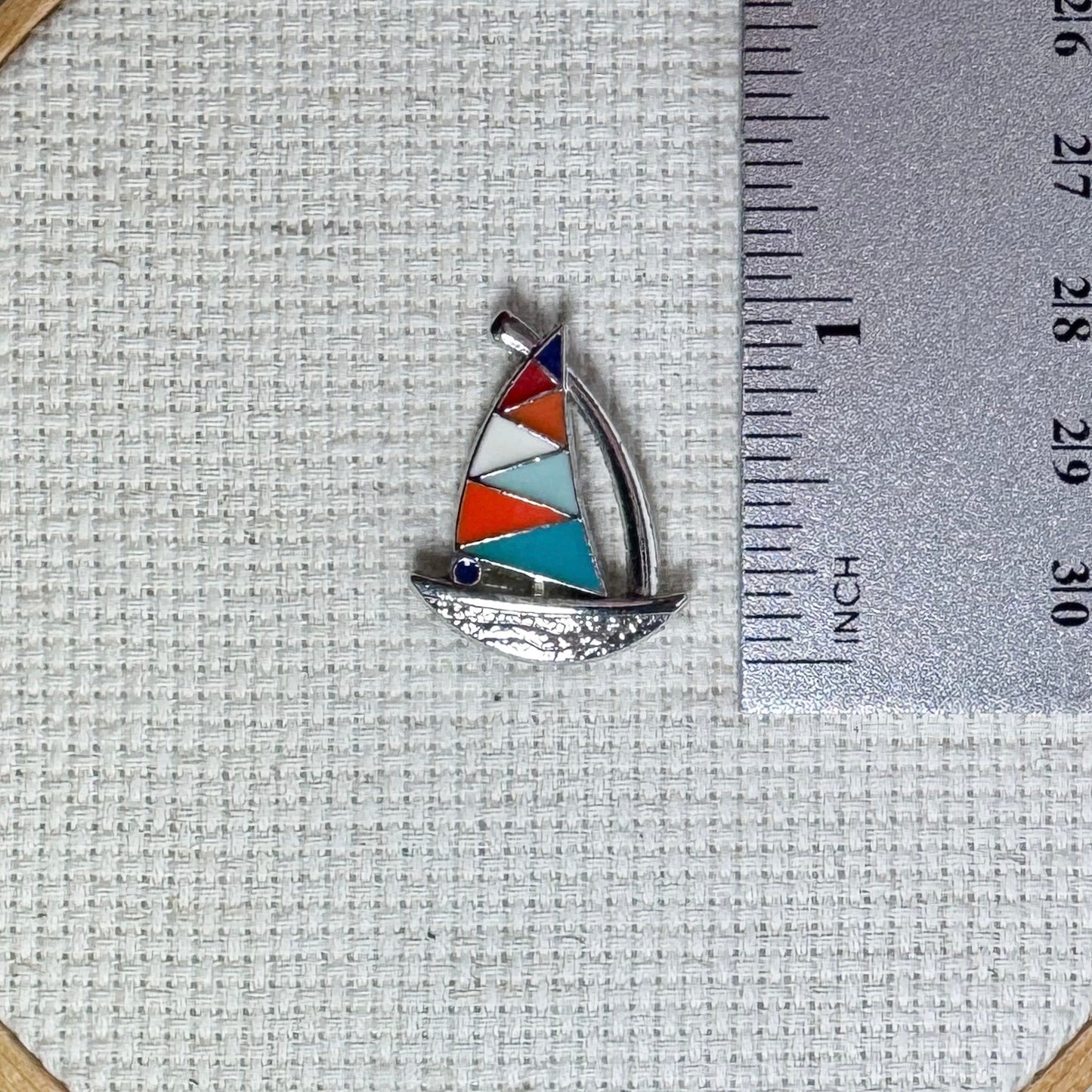 Sail Boat Enamel Needle Minder