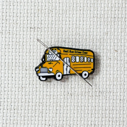 School Bus Magnetic Enamel Needle Minder