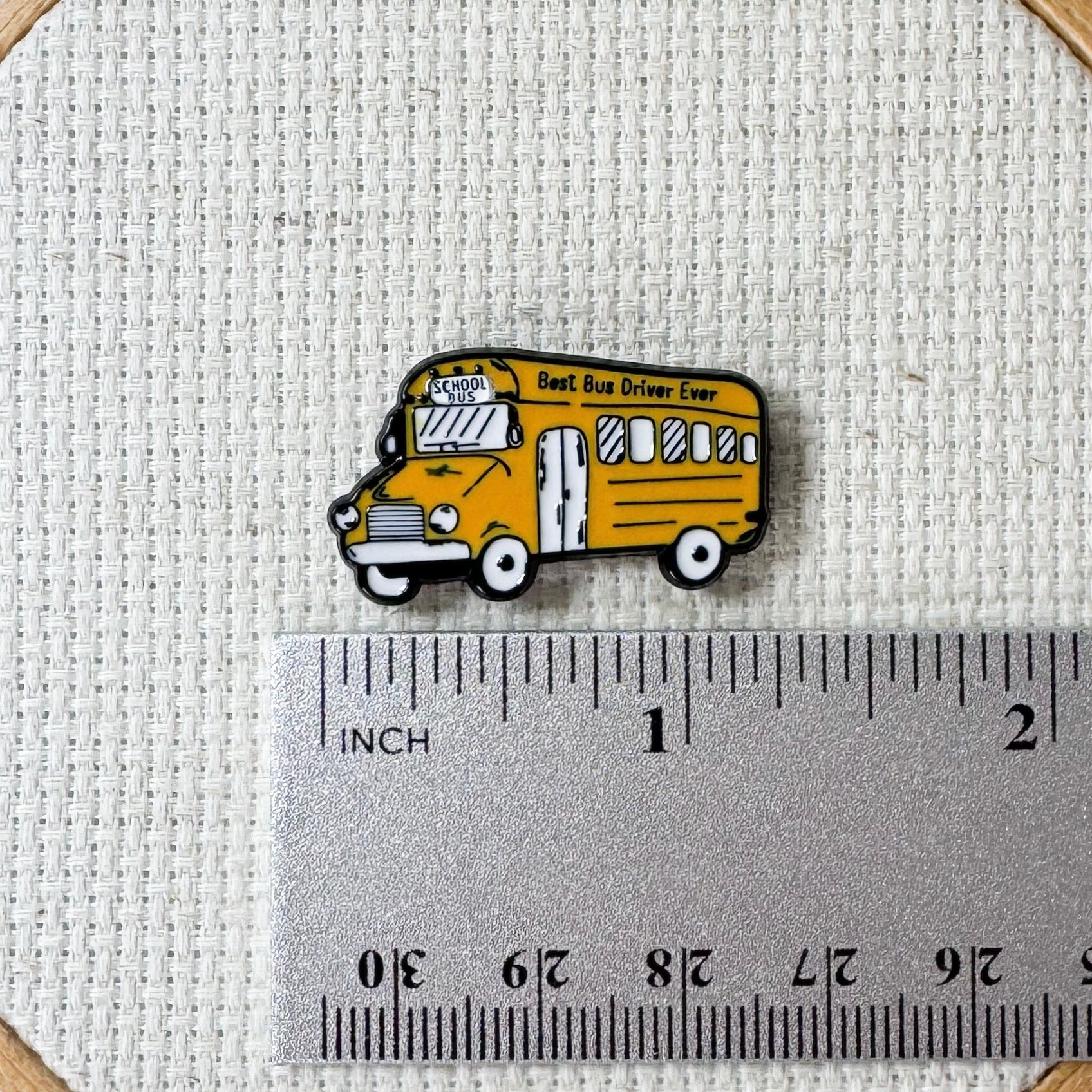 School Bus Magnetic Enamel Needle Minder