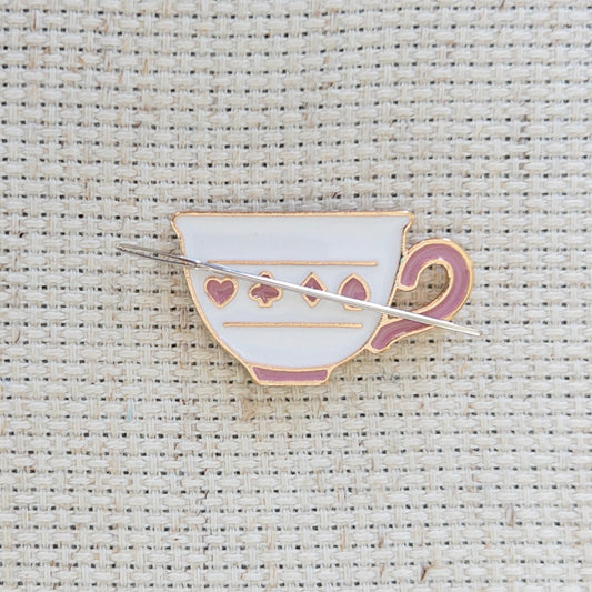 Teacup Magnetic Enamel Needle Minder