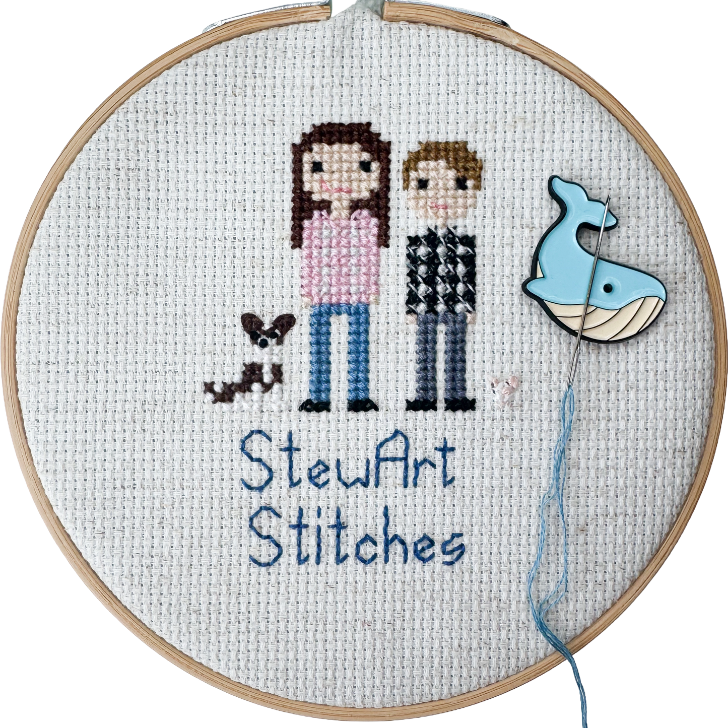 Whale Enamel Needle Minder