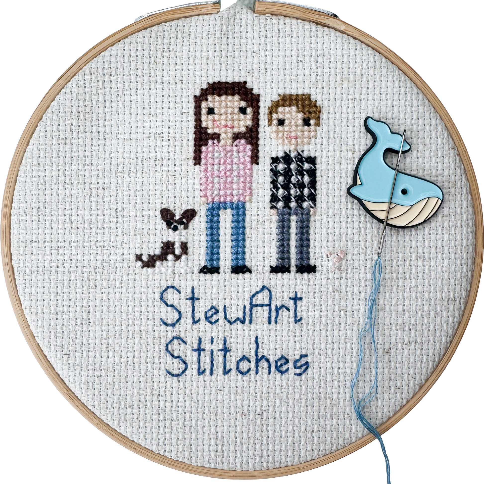 Whale Enamel Needle Minder